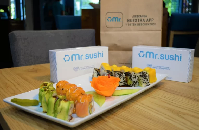 Mr. Sushi Americana servicio a domicilio a través de su propia aplicación