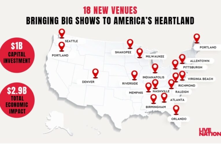 Live Nation invierte mil millones de dólares en recintos musicales en Estados Unidos, un impulso cultural y económico sin precedentes